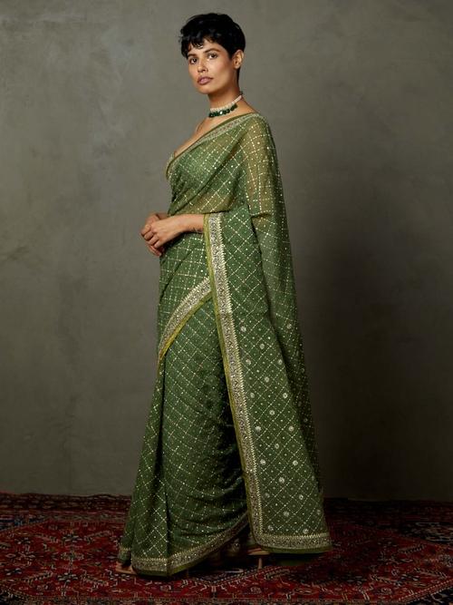 Rohira Saree With Unstitched Blouse - Image 2